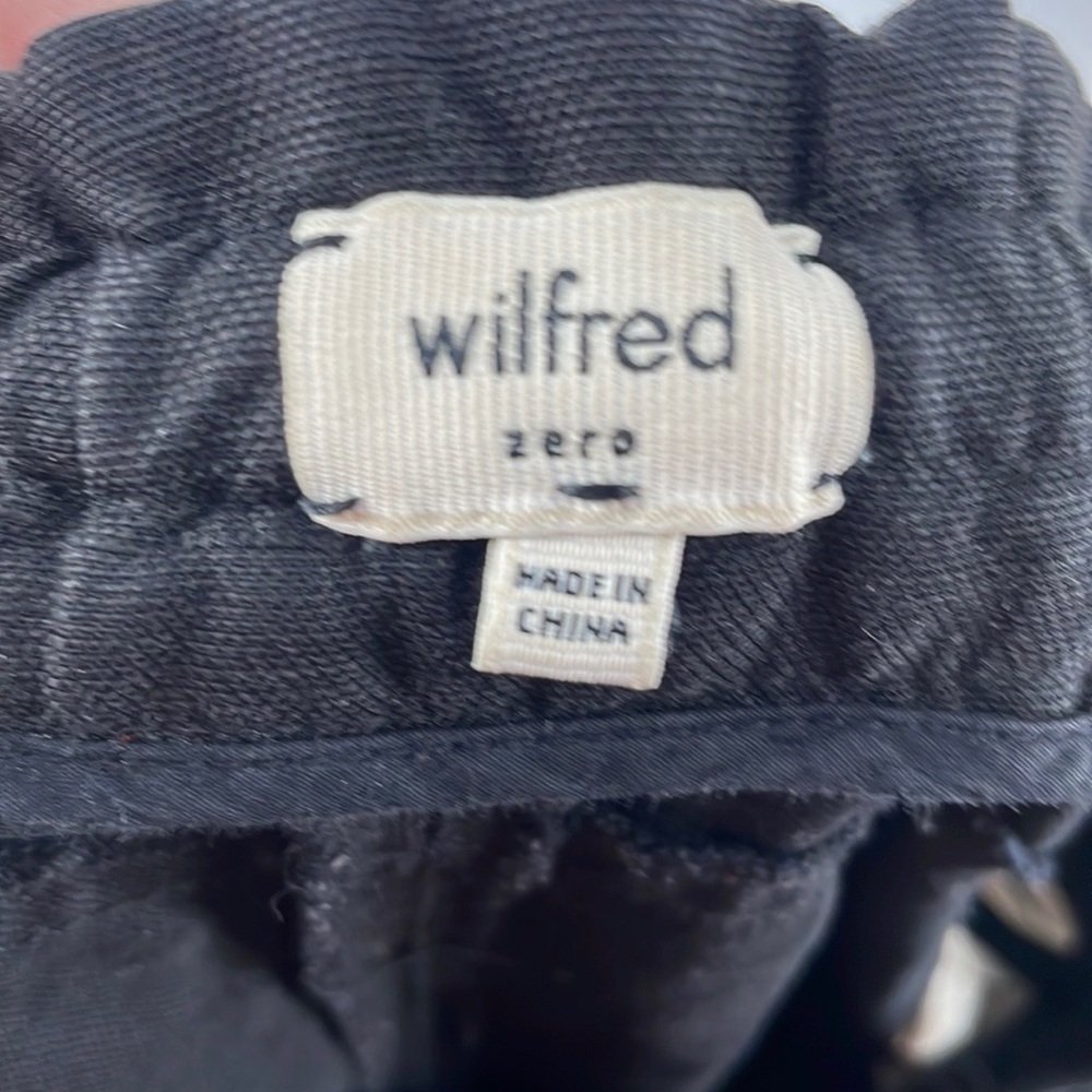 ARITZIA Wilfred Marais Rolled Cuff Pants linen blend black business casual sz 0 - Picture 10 of 10